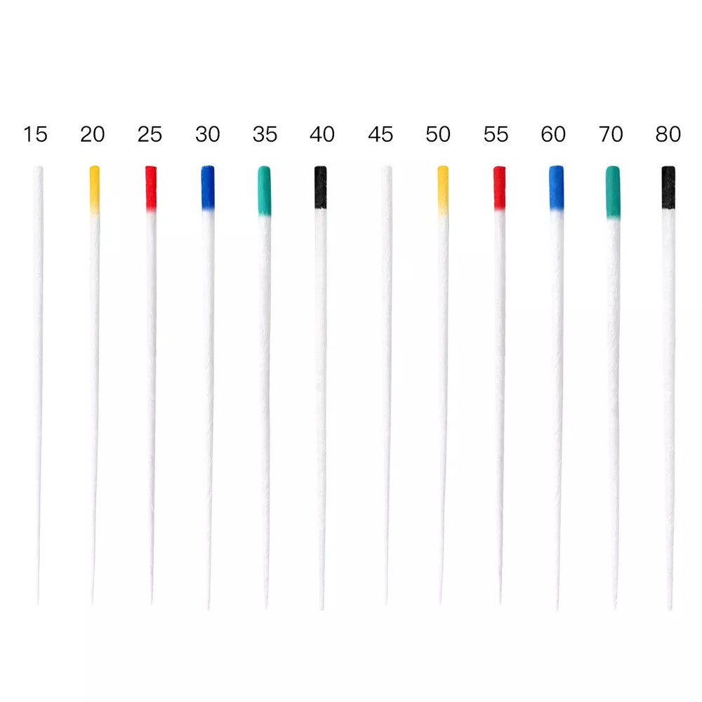 200 Pcs/Pack Dental Endo Root Canal Absorbent Paper Points Color Coded #15-#40