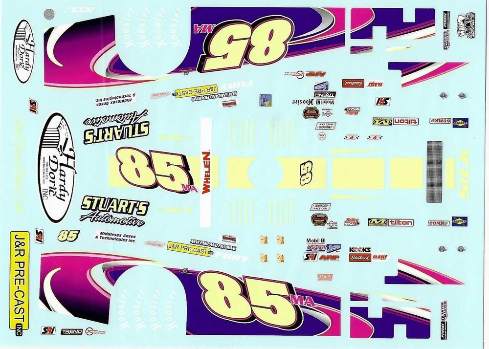 Ace Decals #85 Ron Silk Modified 1/25 waterslide decal