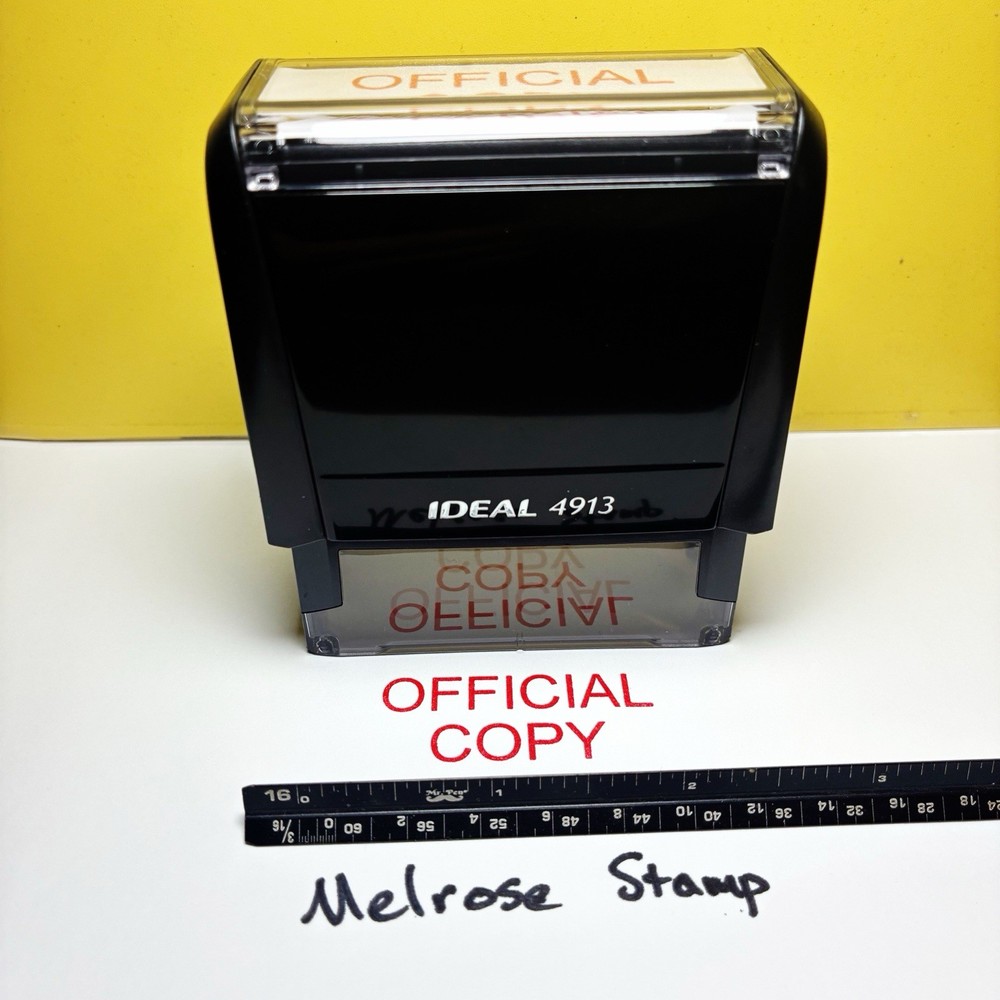 Official Copy Rubber Stamp Red Ink Self Inking Ideal 4913