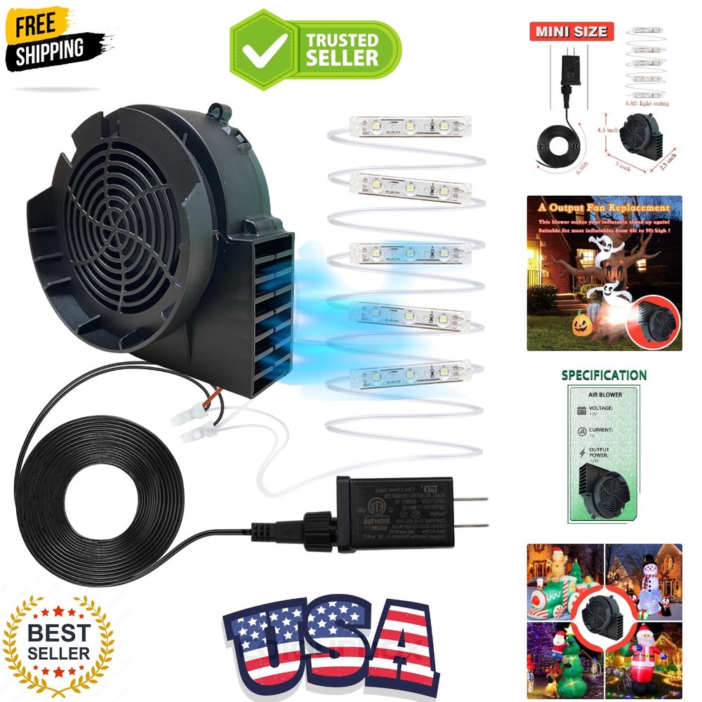 Replacement 1A Blower for Easter Inflatables, 1.25A Adapter for Christmas Yar...