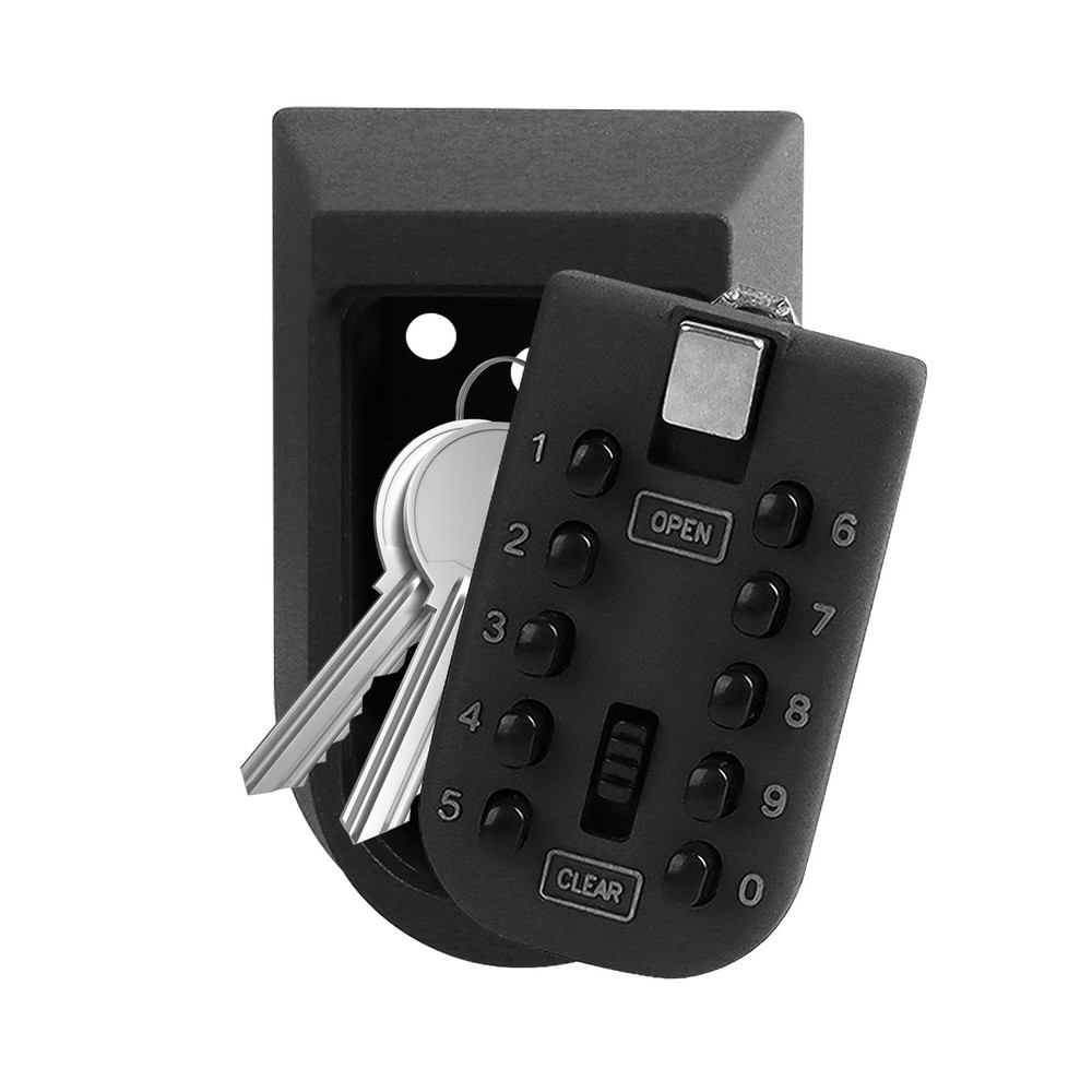 Key Lock Box for Outside, Wall Mount Combination Lockbox Outdoor Lock Box for...