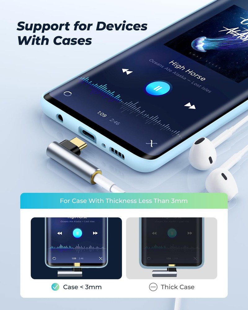 [2 Pack] USB C To 3.5mm Audio Adapter, Type C Female 2 PACK