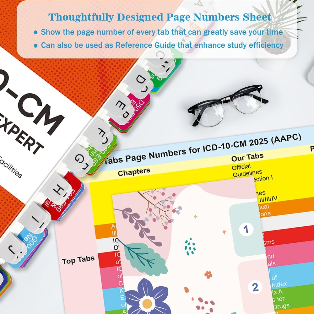 Index Tabs for ICD-10-CM 2025 AAPC Version, Complete Book Set with...