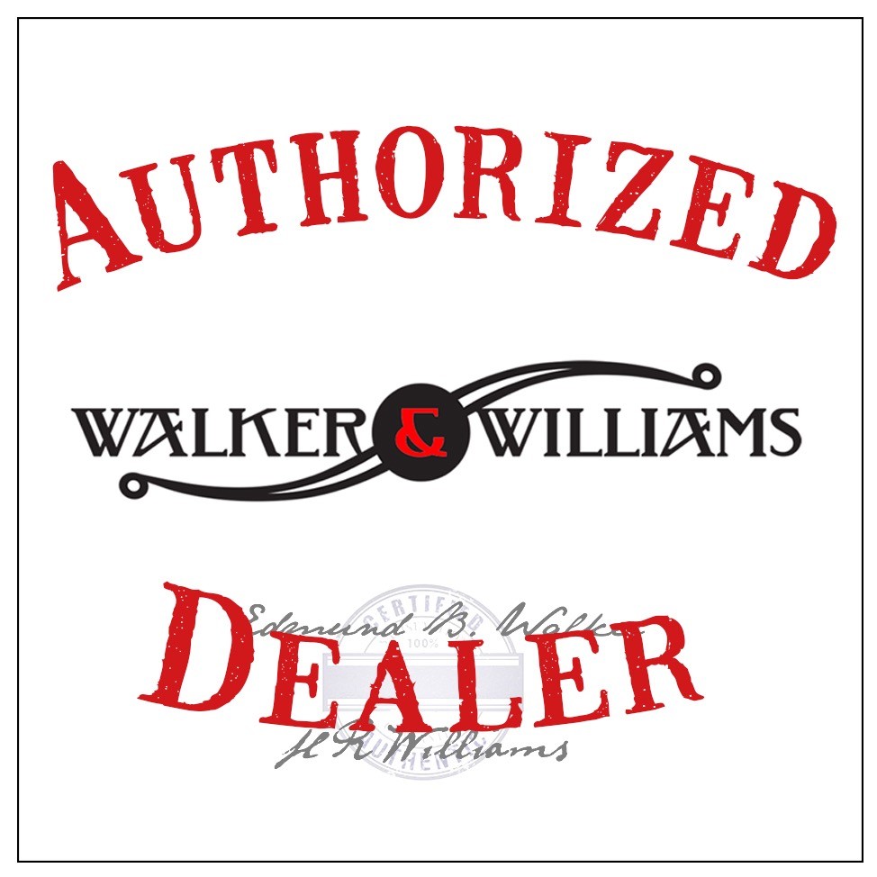 Walker & Williams GE-213 Antique Walnut Strap with Tooling & Nailhead Studs