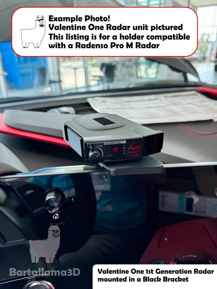 Bartallama3D Radar Holder - Radenso Pro M for C8 Corvette