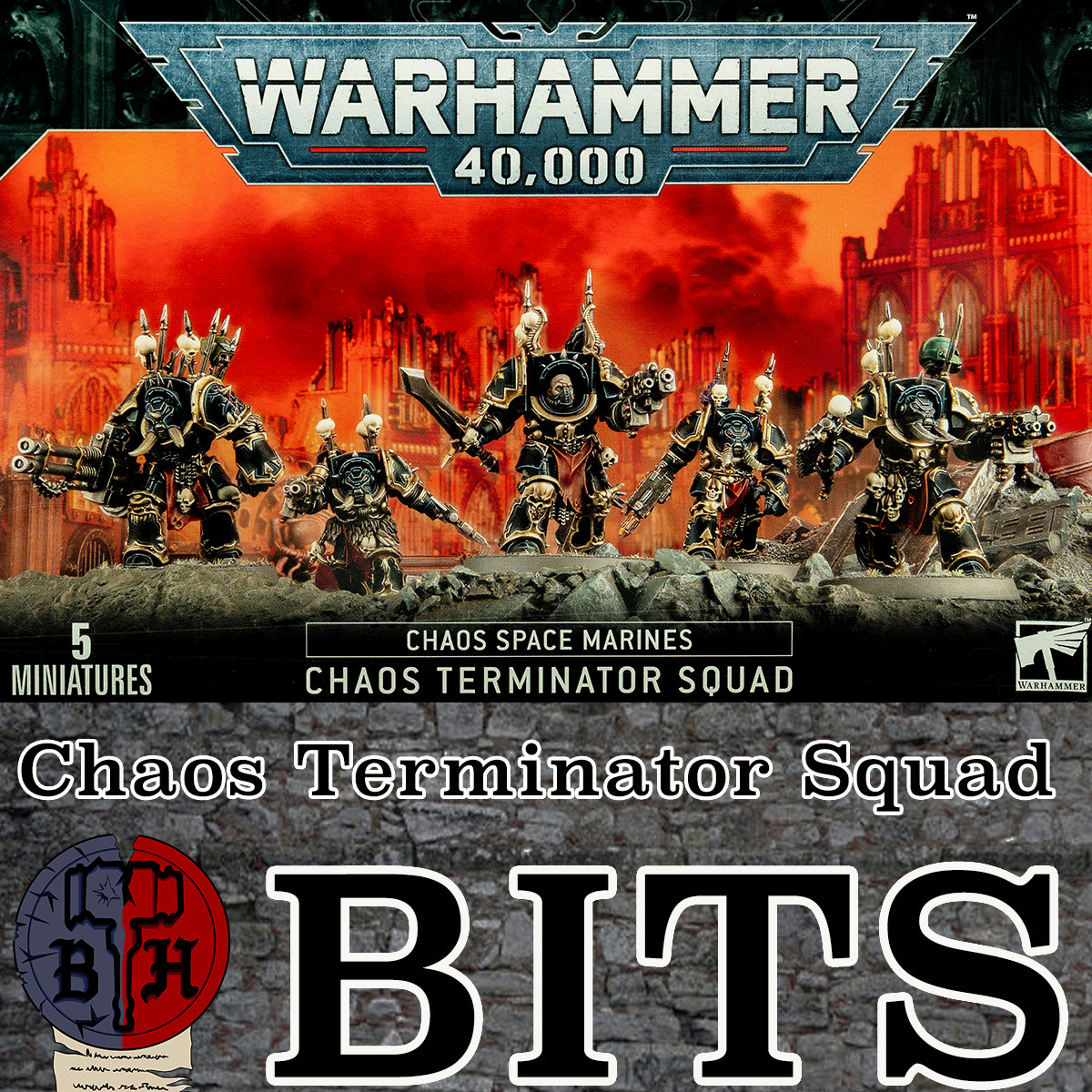 Warhammer 40K Chaos Space Marines Terminators Box Set BITS Games Workshop