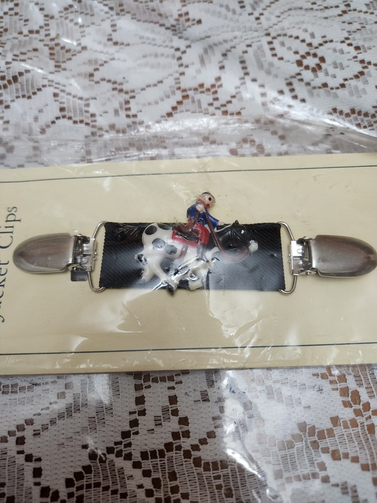 Black 'Western Express' Jacket Clips New in Pkg