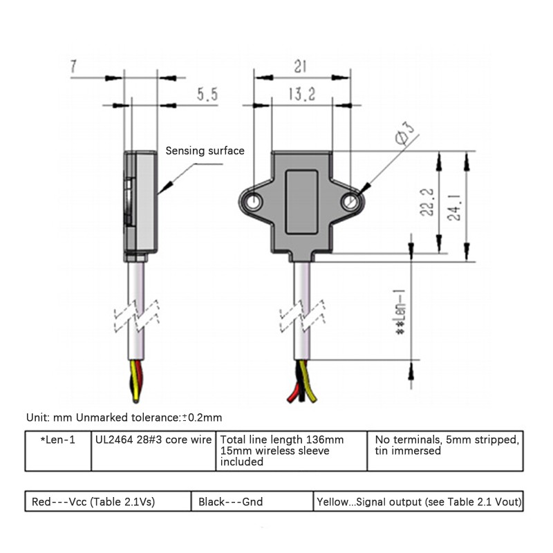 3.3V-5V Non contact Water Level Sensor Capacitive Liquid Level Sensor Detector