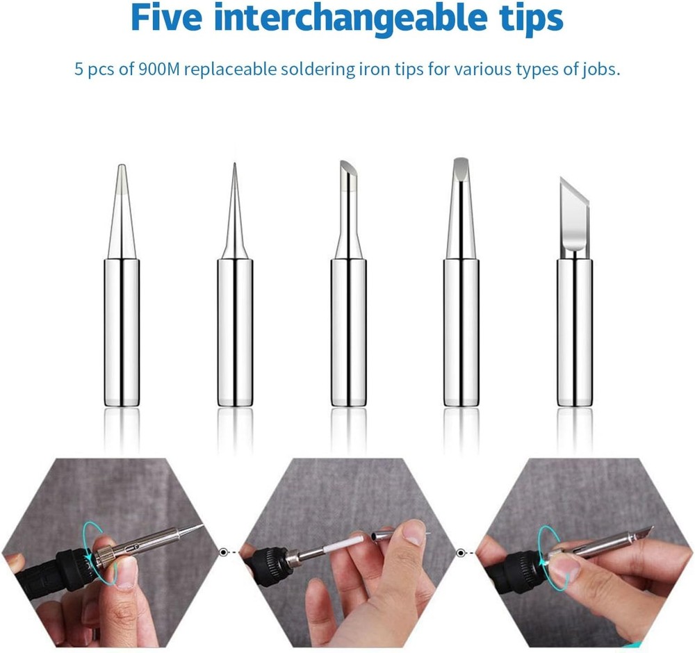 LDK Soldering Iron Kit Electric 60W 110V Adjustable Temperature Basic
