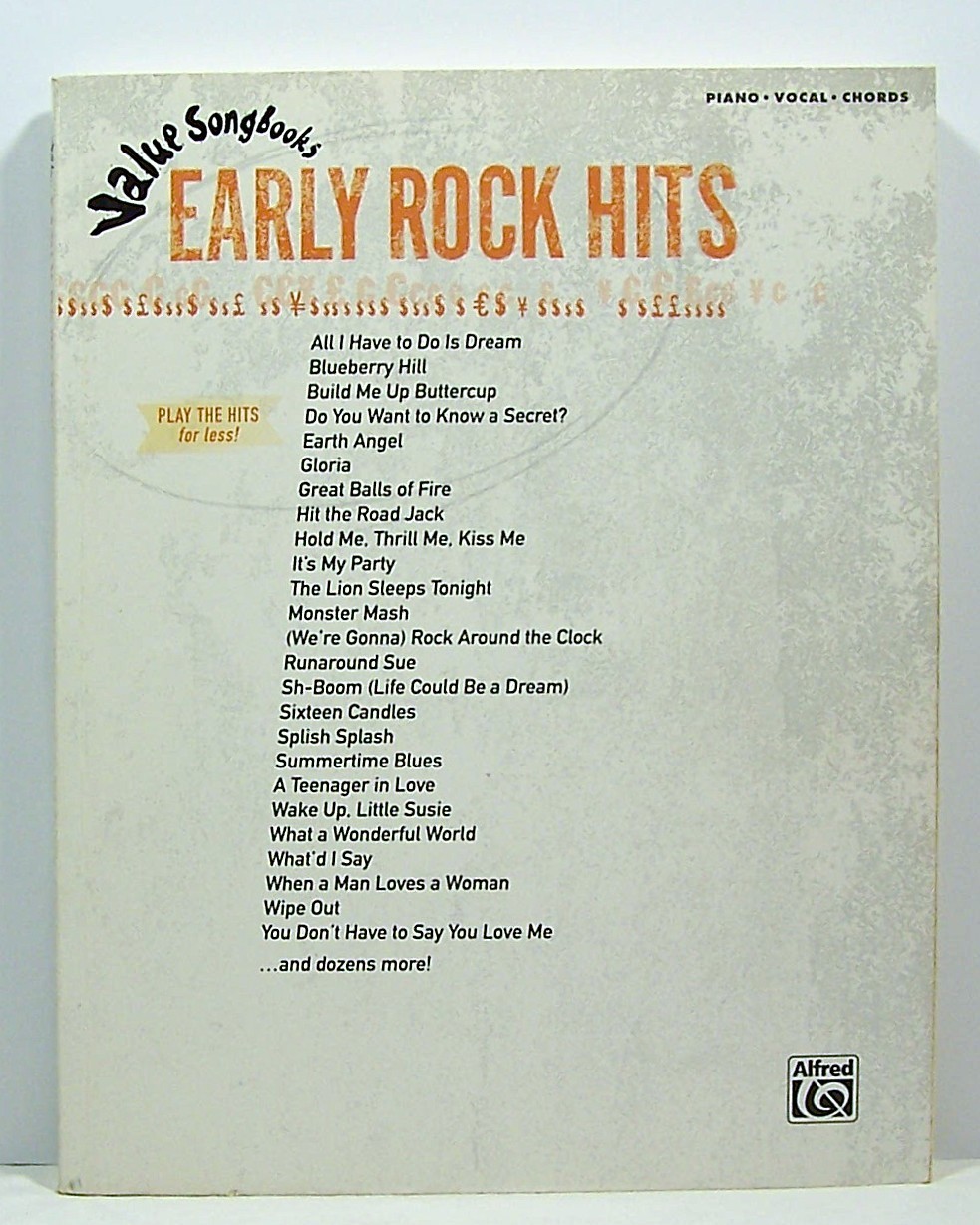 Early Rock Hits Piano/Vocal/Chords Songbook Sheet Music The Who, The Kinks more
