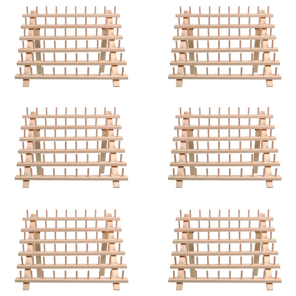 New Hello Hobby Wood Thread Spool Rack, Holds 60 Spools