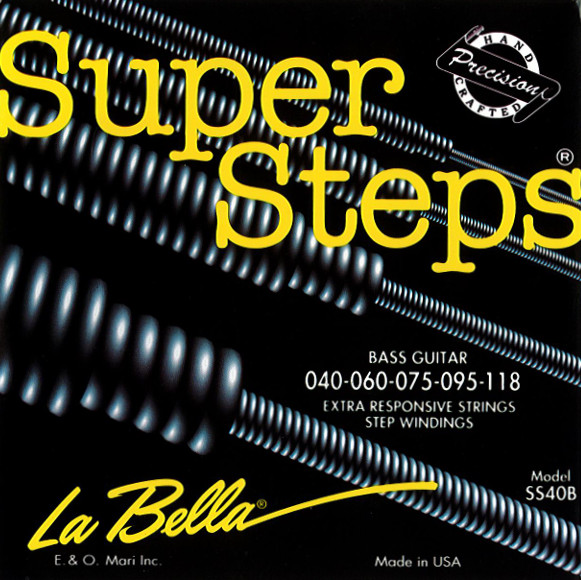 LABELLA SUPER STEPS SS40B EXTRA LIGHT 5-STRING STAINLESS STEEL BASS STRING SET