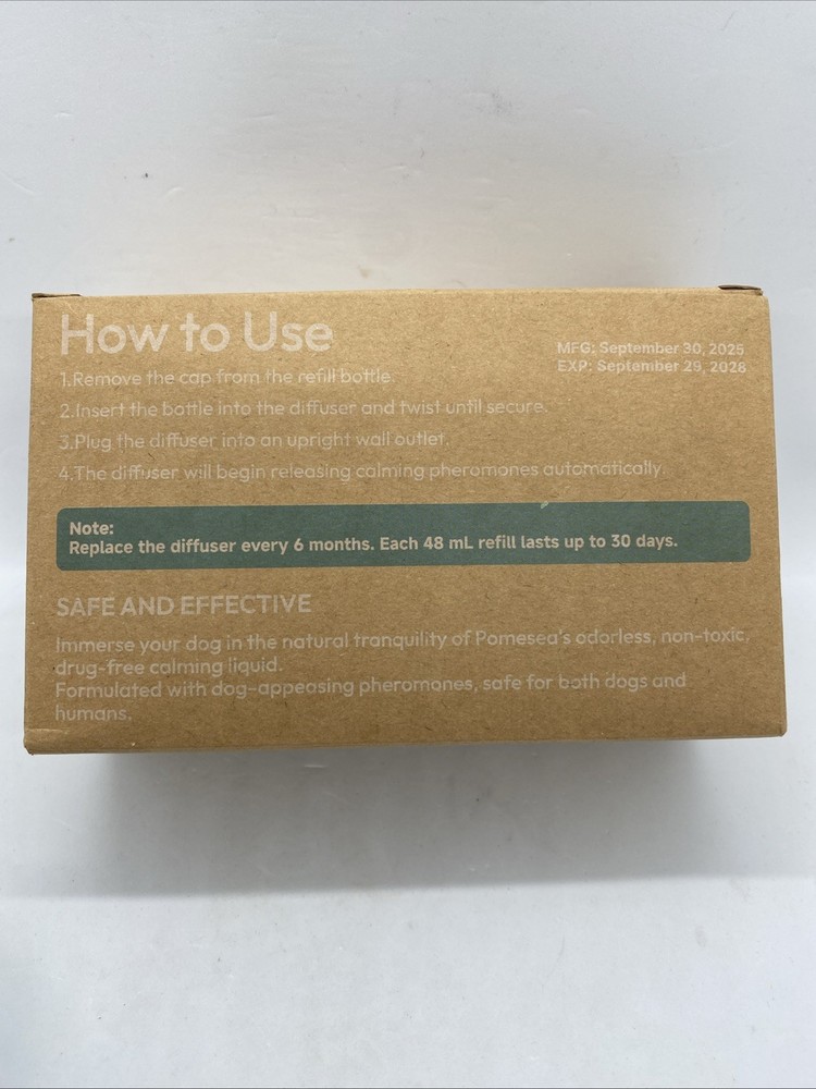 Dog Calming Diffuser Plug-in. (1-2 Pack). 60 Days Calm Support.