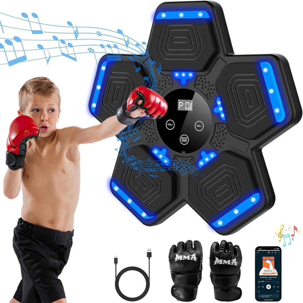 Compact Multi-Function Boxing Machine for All Skill Levels - Music Enabled