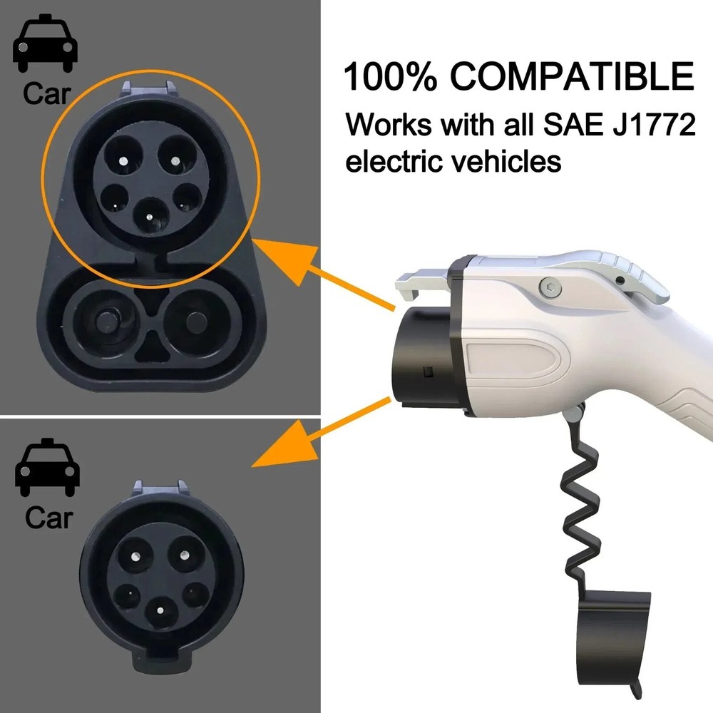 SAE J1772 Type 1 -Replacement connector cable for 16A 250V charging stations, 5m