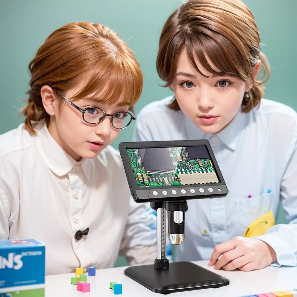 1200X 1080P Video Focusing Camera Microscope 7 "IPS Screen Digital Microscope