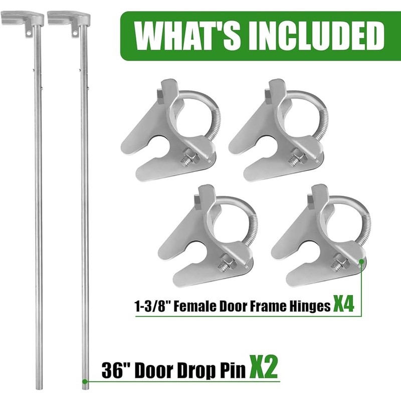36 Inch Heavy Duty Chain Link Drop Rod Latch Double Gate Installation Securely