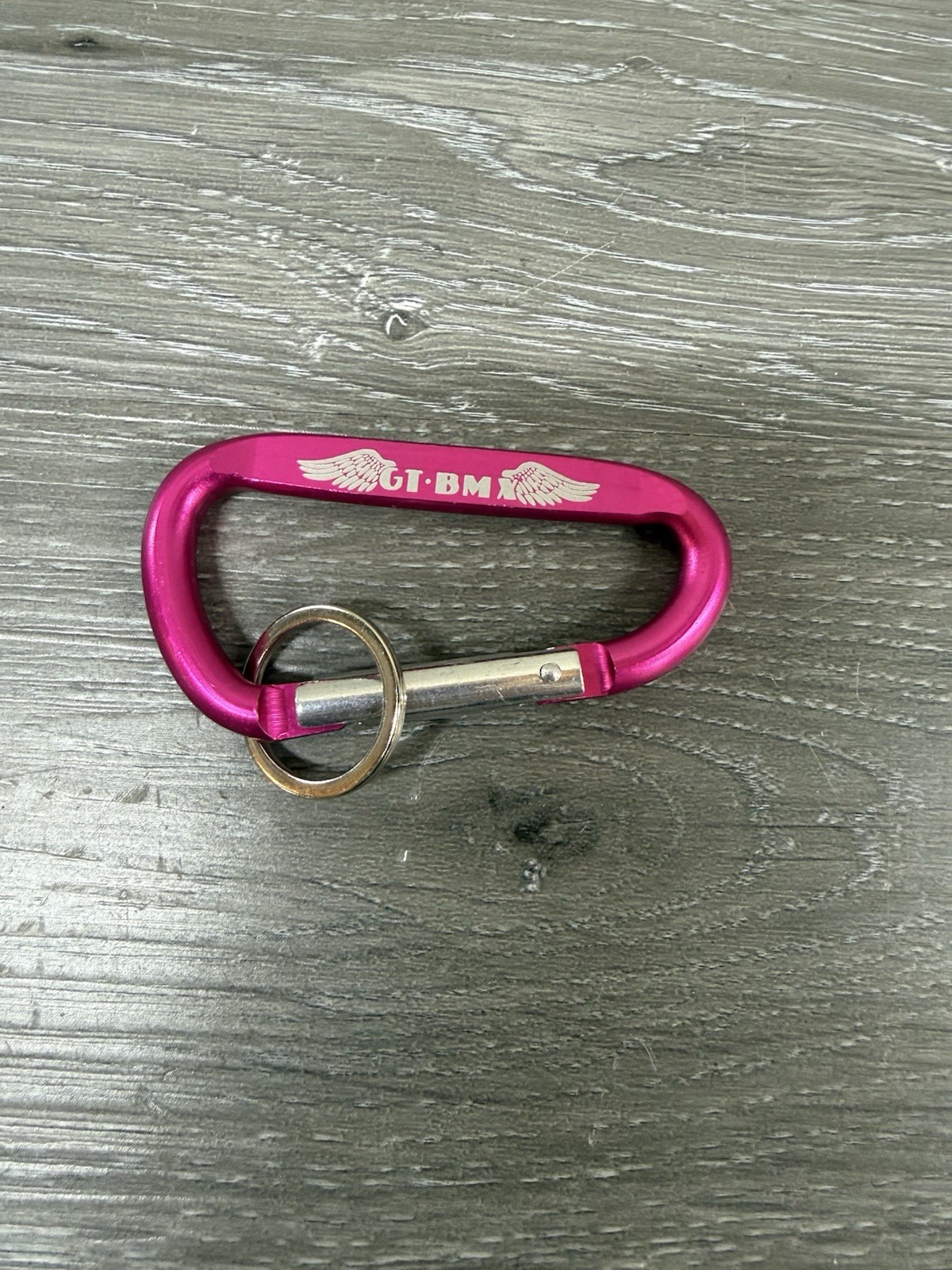 GT Wings Carabiner Keychain Pink Aluminum BMX Bike