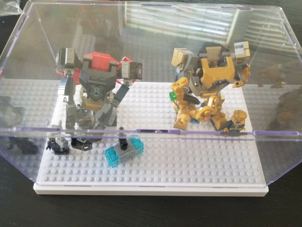 US 9.8"Display Box Showcase For Building Blocks Plastic Self-Assembly