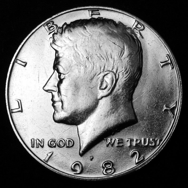 1982 P Kennedy Half Dollar from Bank Roll