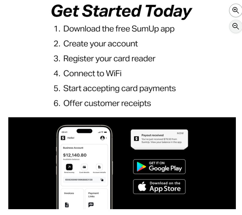 SumUp Solo Printer Bundle - Contactless Credit Card Payment Card Reader