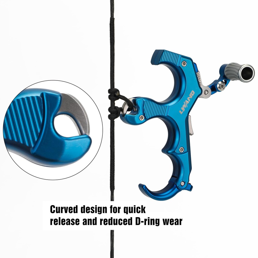 Thumb Bow Release - 3&4 Finger Adjustable Archery Compound Bow Release Aid, w...