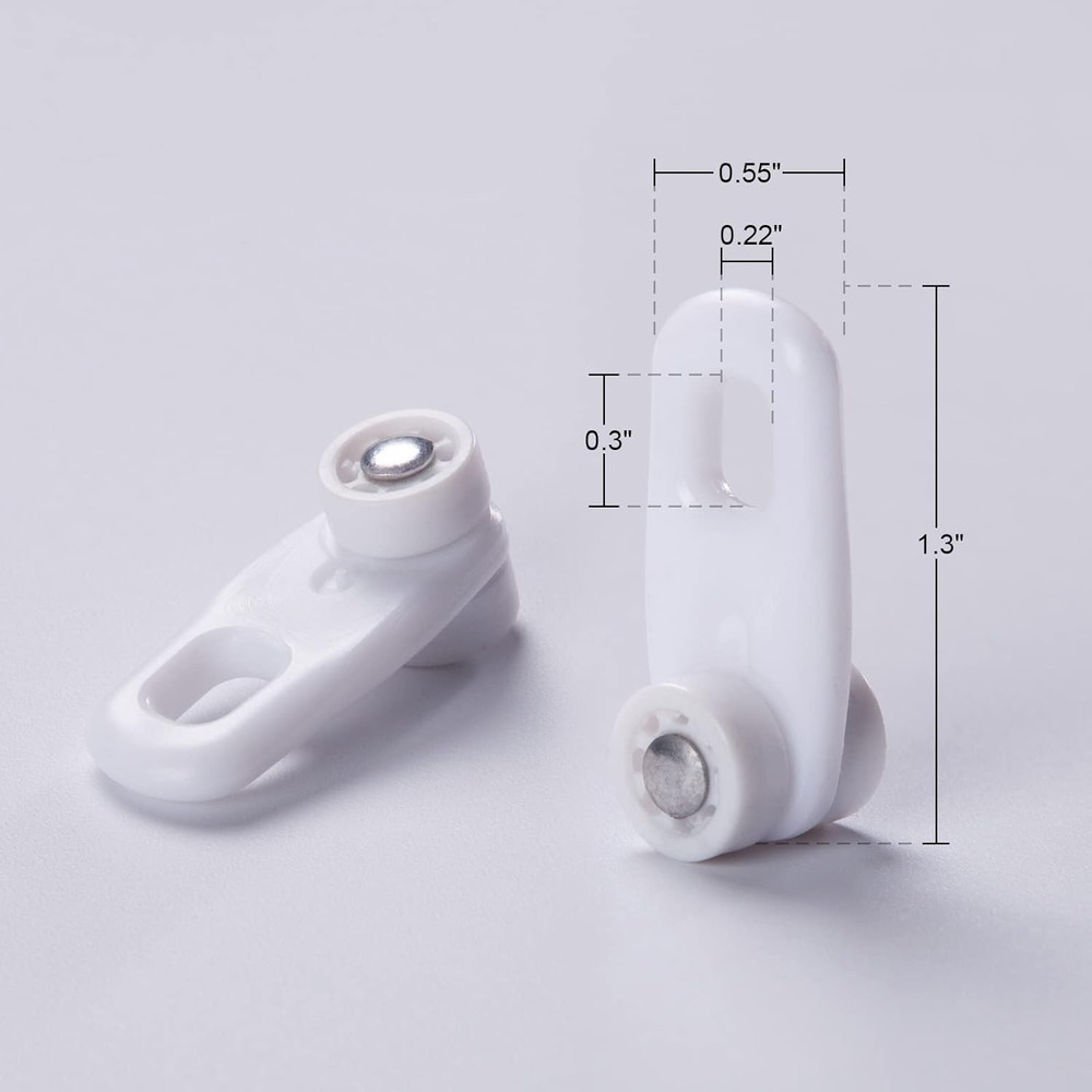 Ceiling Curtain Track Rollers,Plastic Curtain Rail Pulley,Suitable for B09MCY5KH