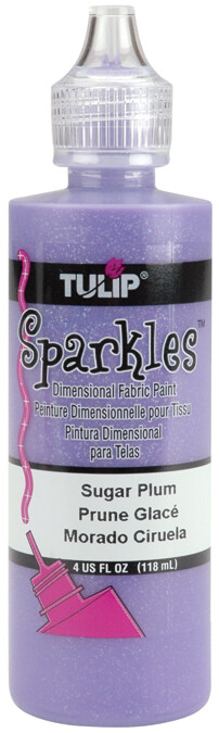 Tulip Dimensional Fabric Paint 4oz Sparkles - Plum