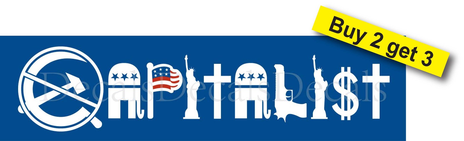 Capitalist Conservative Tea Party Republican Car Truck Sticker Decal p193