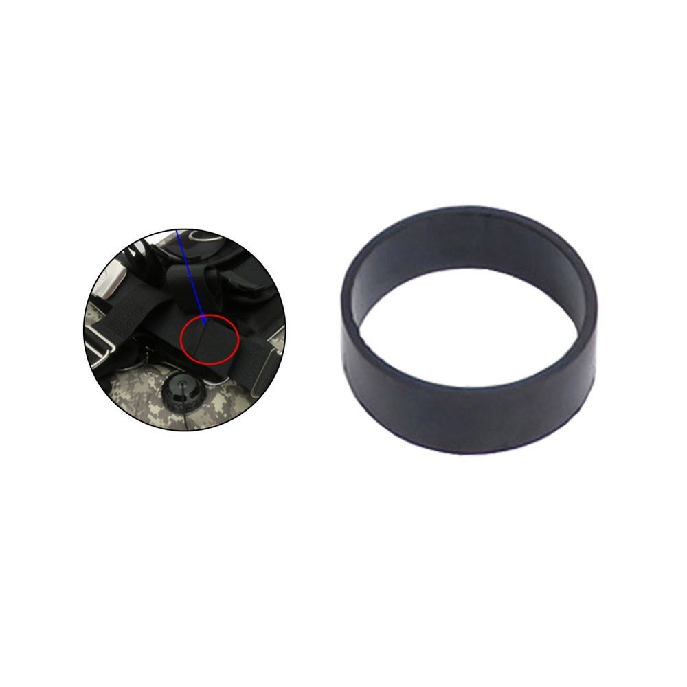 6pcs Scuba Dive Tech Diving Backplate Straps Harness Webbing Keeper Rubber Loops