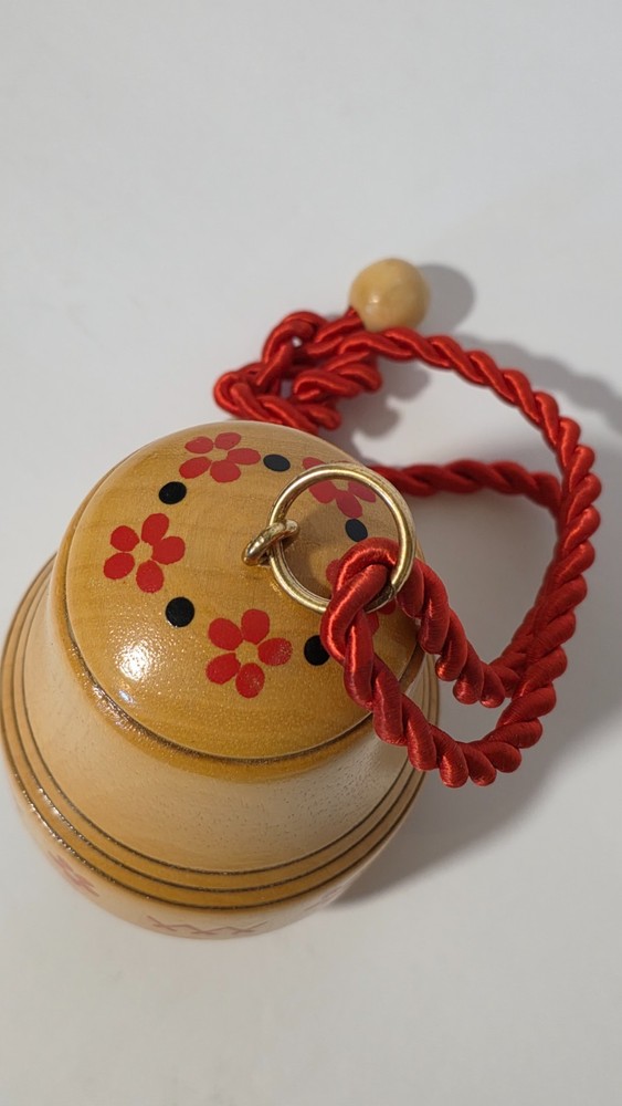 Vintage Wooden Music Bell Lalaby Pull String