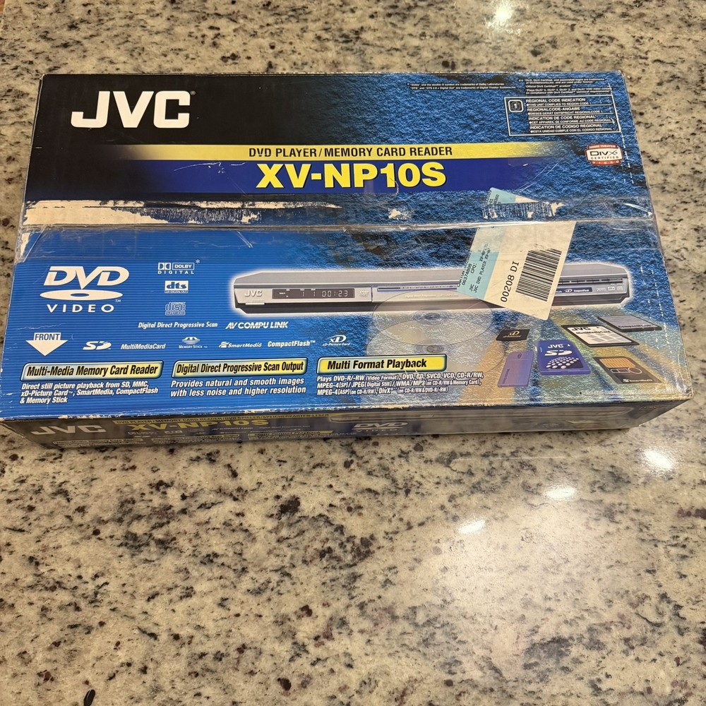 JVC XV-NP10S DVD Player- Memory Card Reader- NEW-OPEN BOX- w/Controller