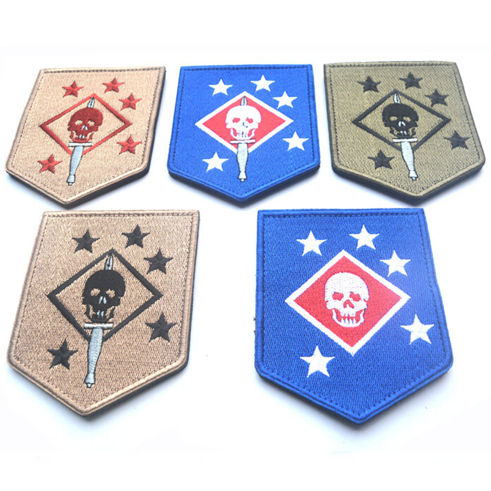 Marine Raiders Infrared Special Operations-MARSOC,USMC,SOF Hook Loop Patch Blue