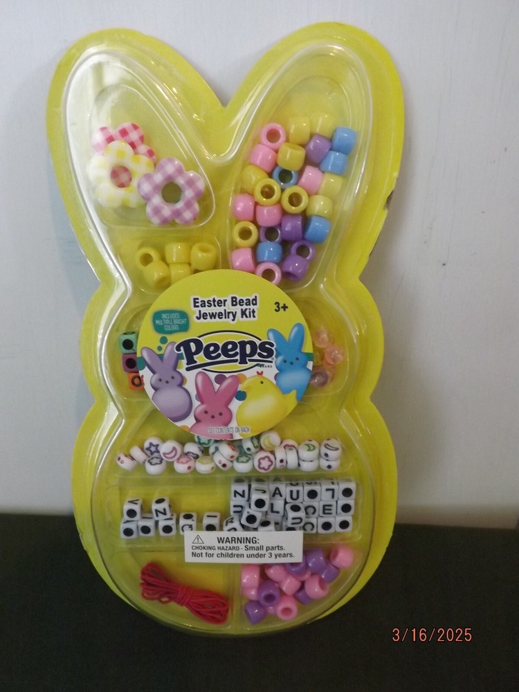 Peeps Easter Bead Jewelry Kit NEW