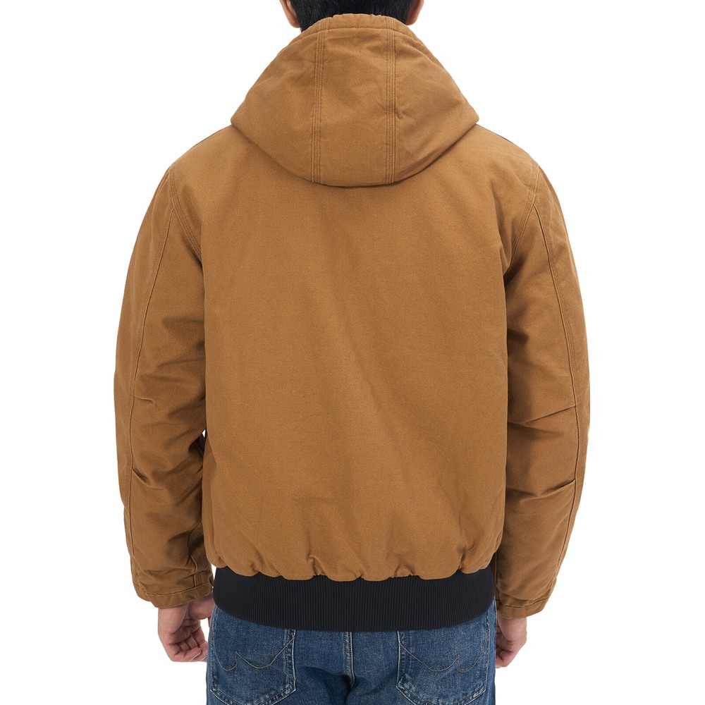 HISEA Men Full Zip Hooded Jacket Quilted Lining Active Jacket Work Coat Pockets