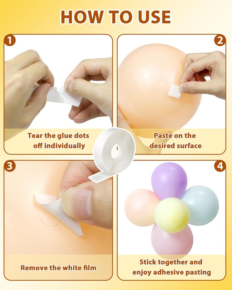 Double Sided Adhesive Dots -1000pcs Removable 15mm - 1000pcs, Clear
