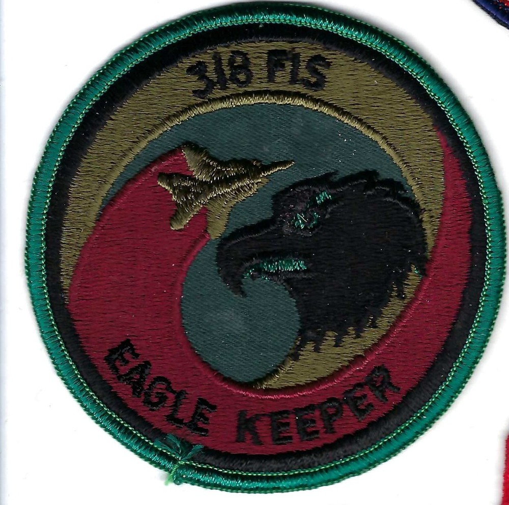 PATCH USAF 318TH FIGHTER INTERCEPTOR SQ  EAGLE KEEPER SUBD      JT57