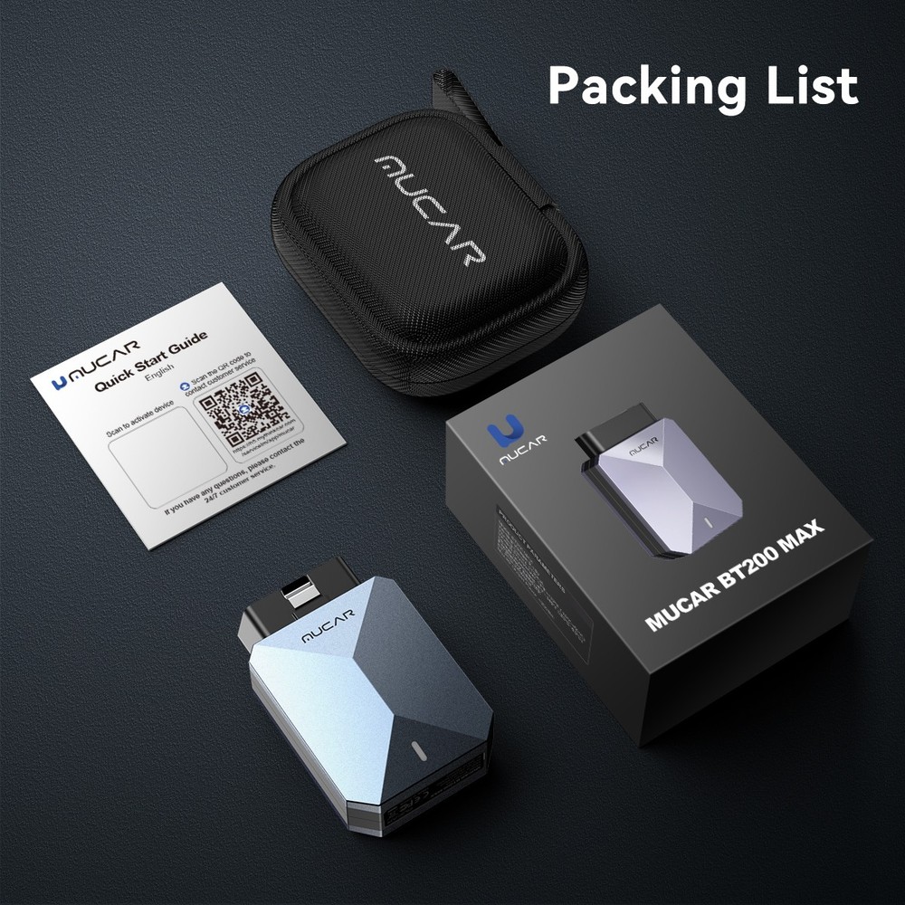MUCAR BT200 MAX Full OBD2 Scanner All System Diagnostic AI Scan Tool Active Test