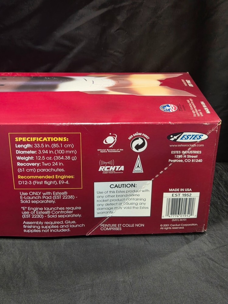 Estes V-2 Flying Model Rocket Kit 1/19 Scale Skill Level 4 EST 1952