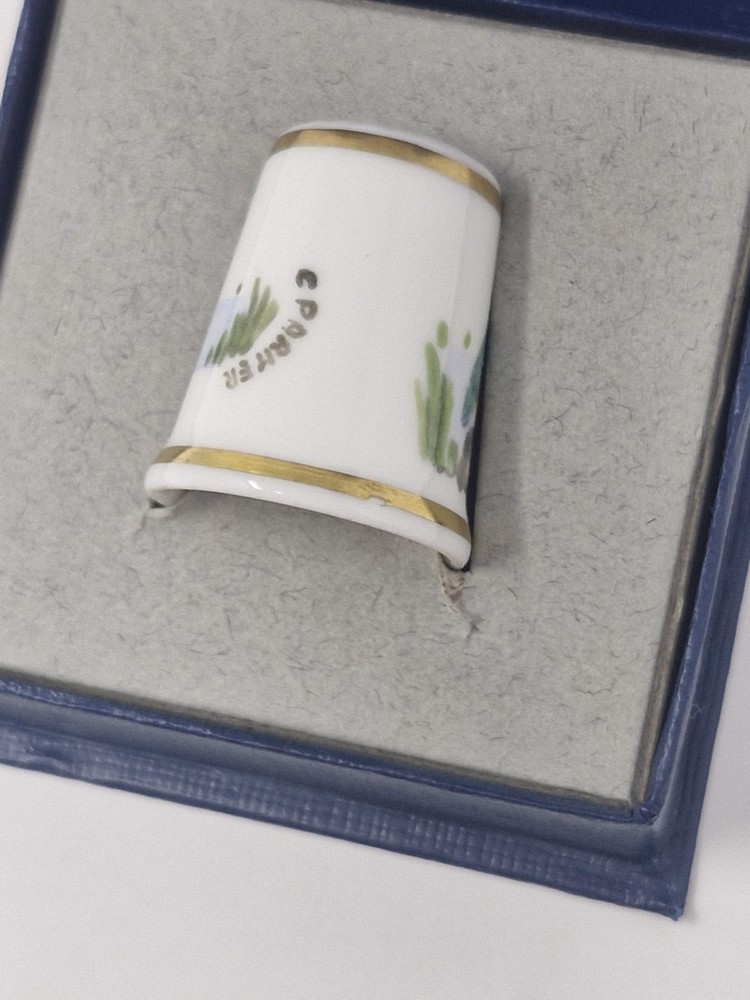 Royal Worcester Kingfisher Thimble Hand Painted