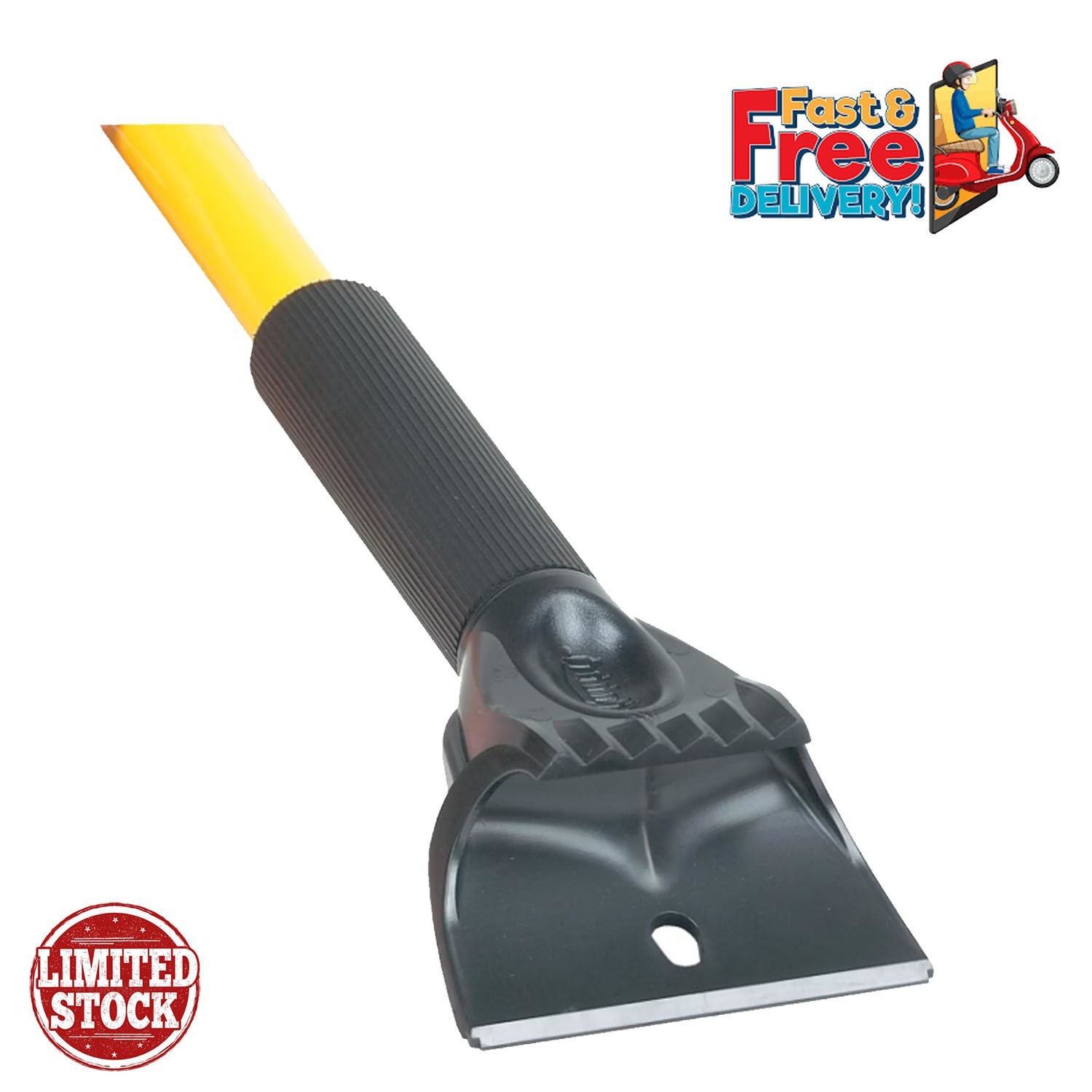 Hopkins 42” Snow Brush Ice Scraper Chisel Extendable Handle for Car SUV