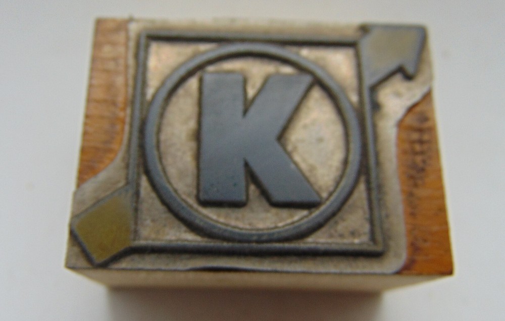 Printing Letterpress Printers Block Circle K