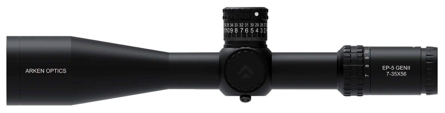 Arken Optics EP5 GENII 7-35X56 FFP MIL VPR Illuminated Reticle with Zero Stop