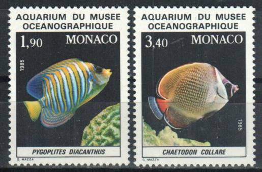 Monaco Stamp 1560-1561  - Fish