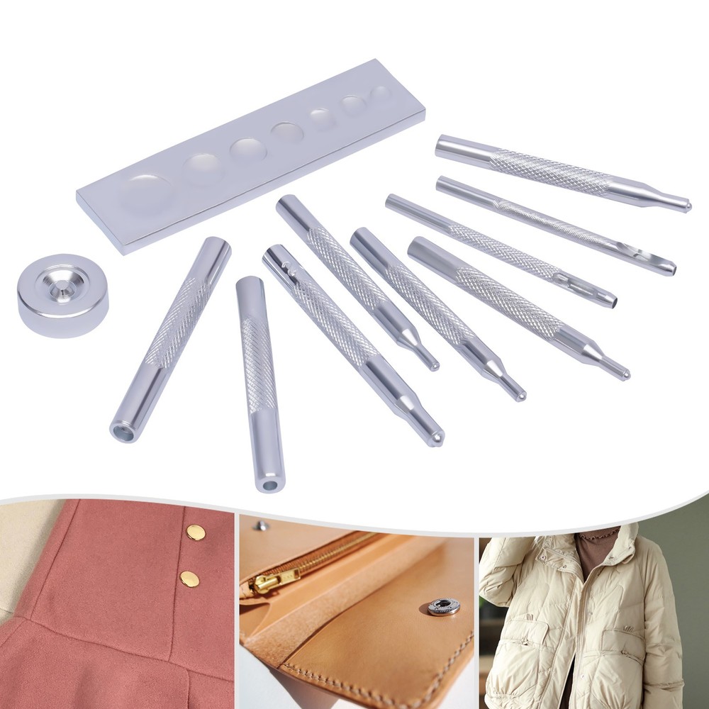 Craft Tool Die Punch Snap Kit Rivet Setter with Base for Punch Hole & Button