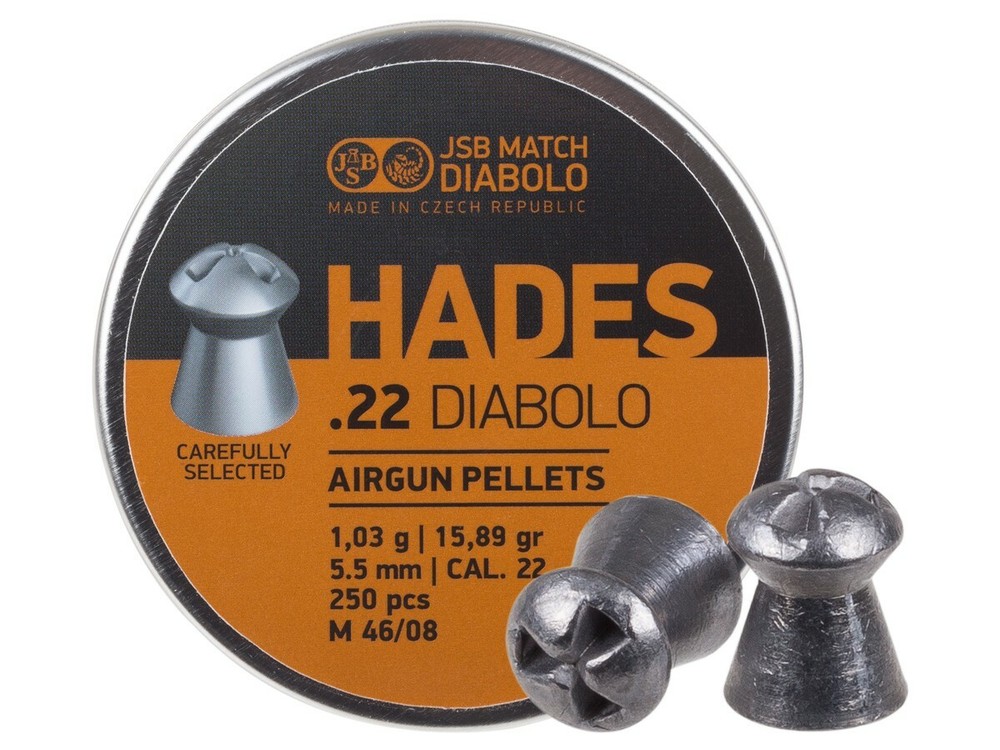 JSB Match Diabolo Hades .22 Cal 15.89 Grains 250 Count