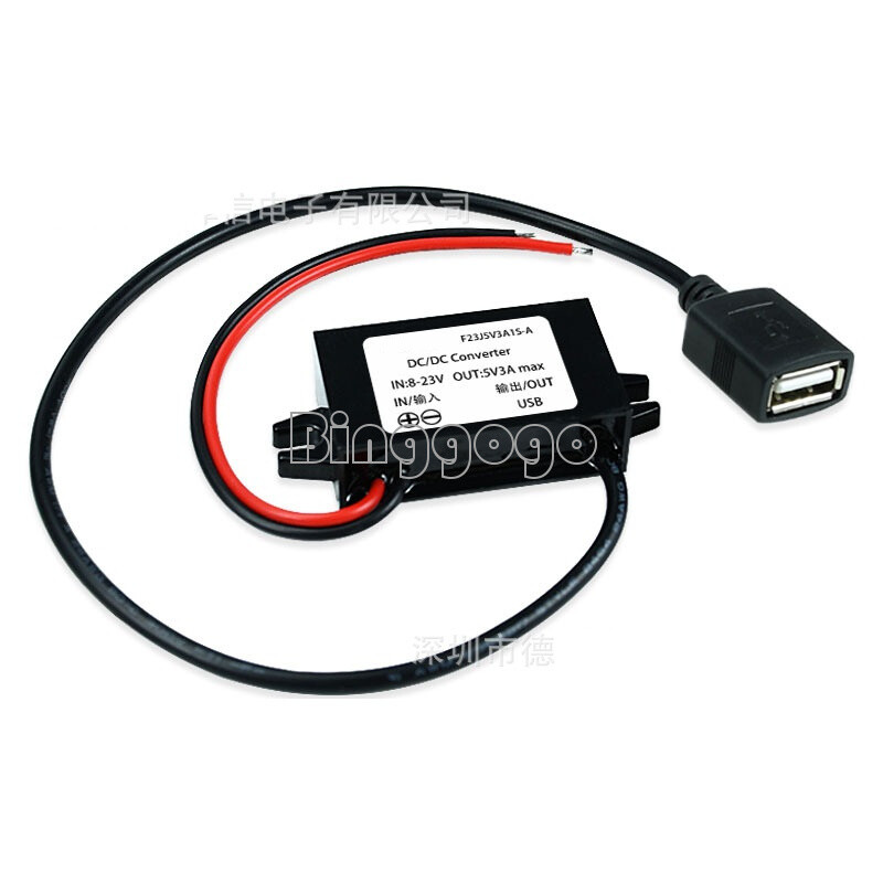 1X DC-DC 12V To 5V Converter Step Down Module USB Output Power Adapter 3A 15W