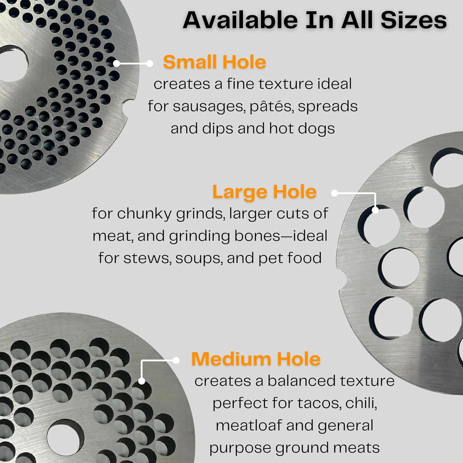 #22 Meat Grinder Plate. (#22 Reversible 1/4")