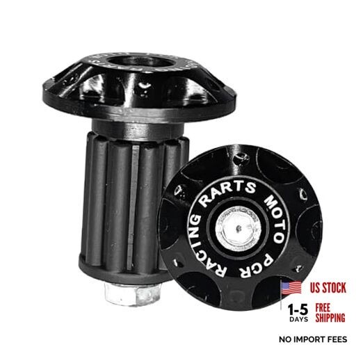 2PCS Motorcycle Bar Ends Handlebar End Caps, Aluminum Alloy Modified Black