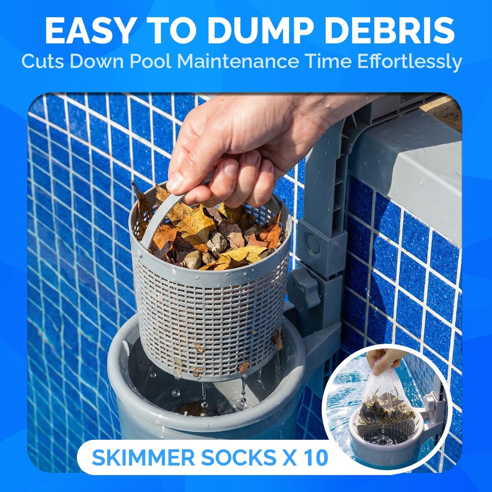 Pool Surface Skimmer Adjustable for Above Ground Pool Outdoor Metal Frame Pool